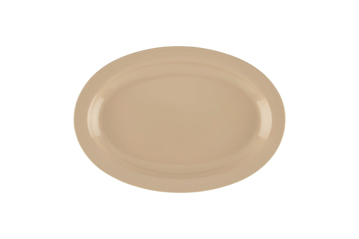 GET OP-610-T SuperMel Melamine Oval Platter 9-7/8" - Tan - 24/Case