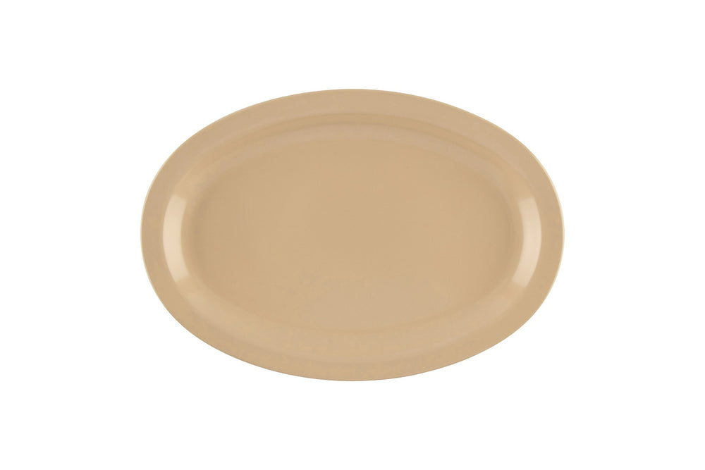 GET OP-612-T SuperMel Melamine Oval Platter 11-5/8" - Tan - 24/Case