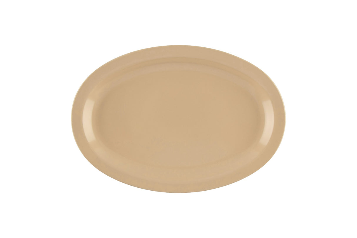 GET OP-612-T SuperMel Melamine Oval Platter 11-5/8" - Tan - 24/Case