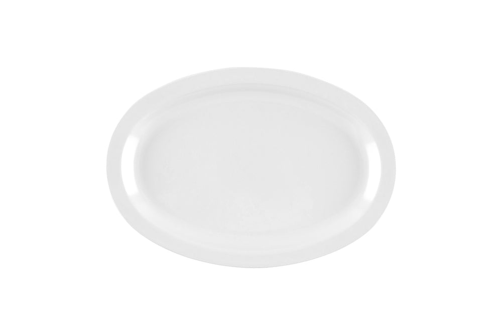 GET OP-612-W SuperMel Melamine Oval Platter 11-3/4" x 8-1/4" - White - 24/cs