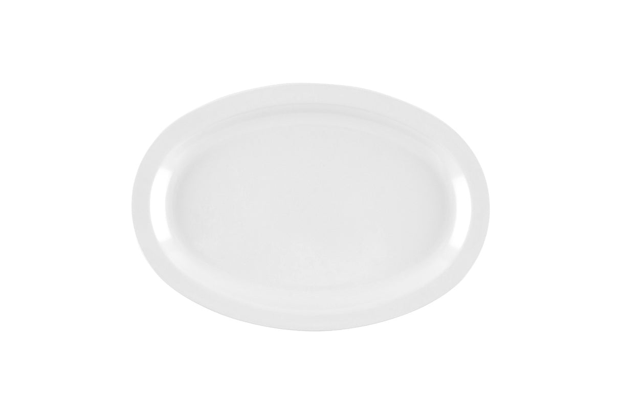 GET OP-612-W SuperMel Melamine Oval Platter 11-3/4" x 8-1/4" - White - 24/cs