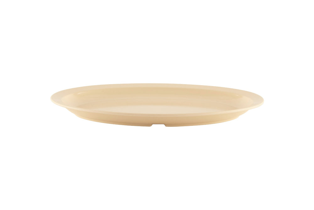 GET OP-614-T SuperMel Melamine Oval Platter 13-1/4" x 9-3/4" - Tan - 12/cs