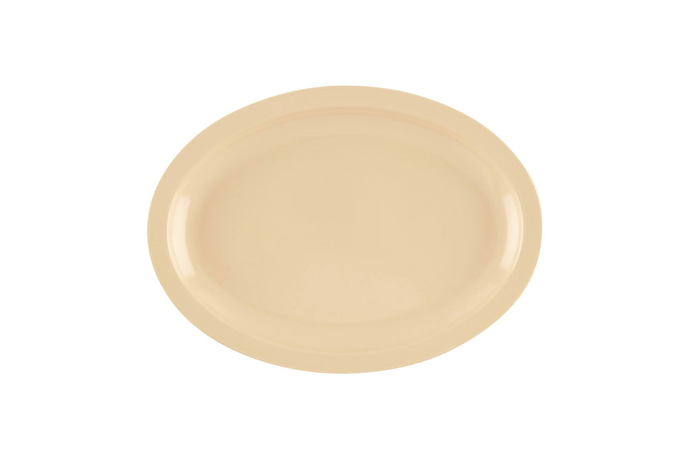 GET OP-614-T SuperMel Melamine Oval Platter 13-1/4" x 9-3/4" - Tan - 12/cs