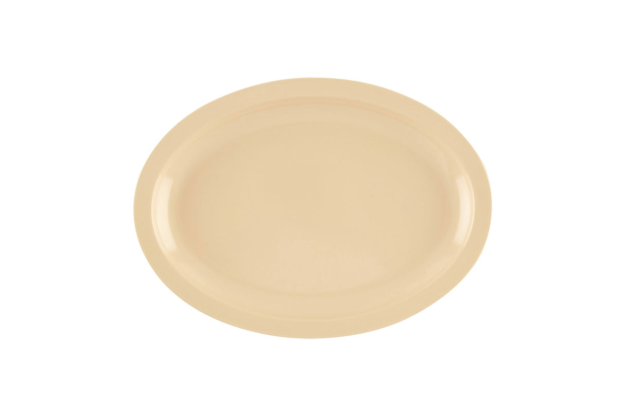 GET OP-614-T SuperMel Melamine Oval Platter 13-1/4" x 9-3/4" - Tan - 12/cs