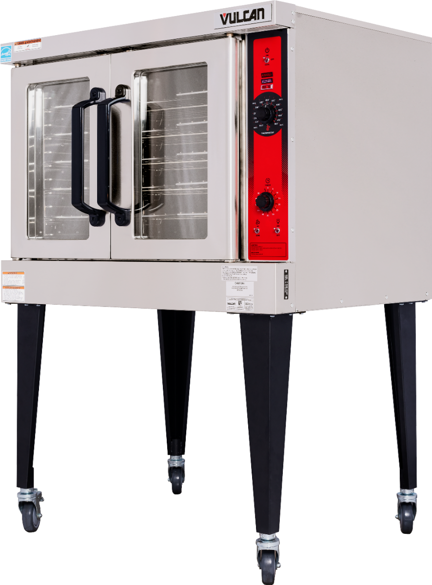 Vulcan VC4GD-LP Single-Deck Full Size Propane Gas Convection Oven with Solid State Controls and Legs 40" - 50,000 BTU