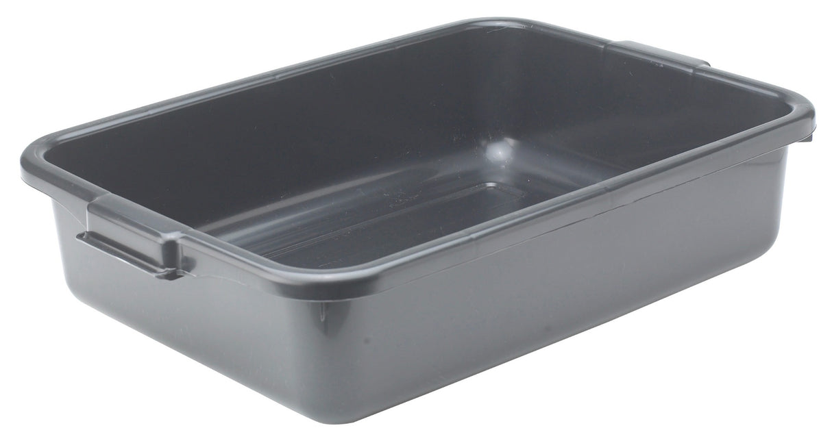 Winco PL-5K Standard Weight Polypropylene Dish/Bus Box / Bus Tub 20-1/4" x 15-1/2" x 5" - Black