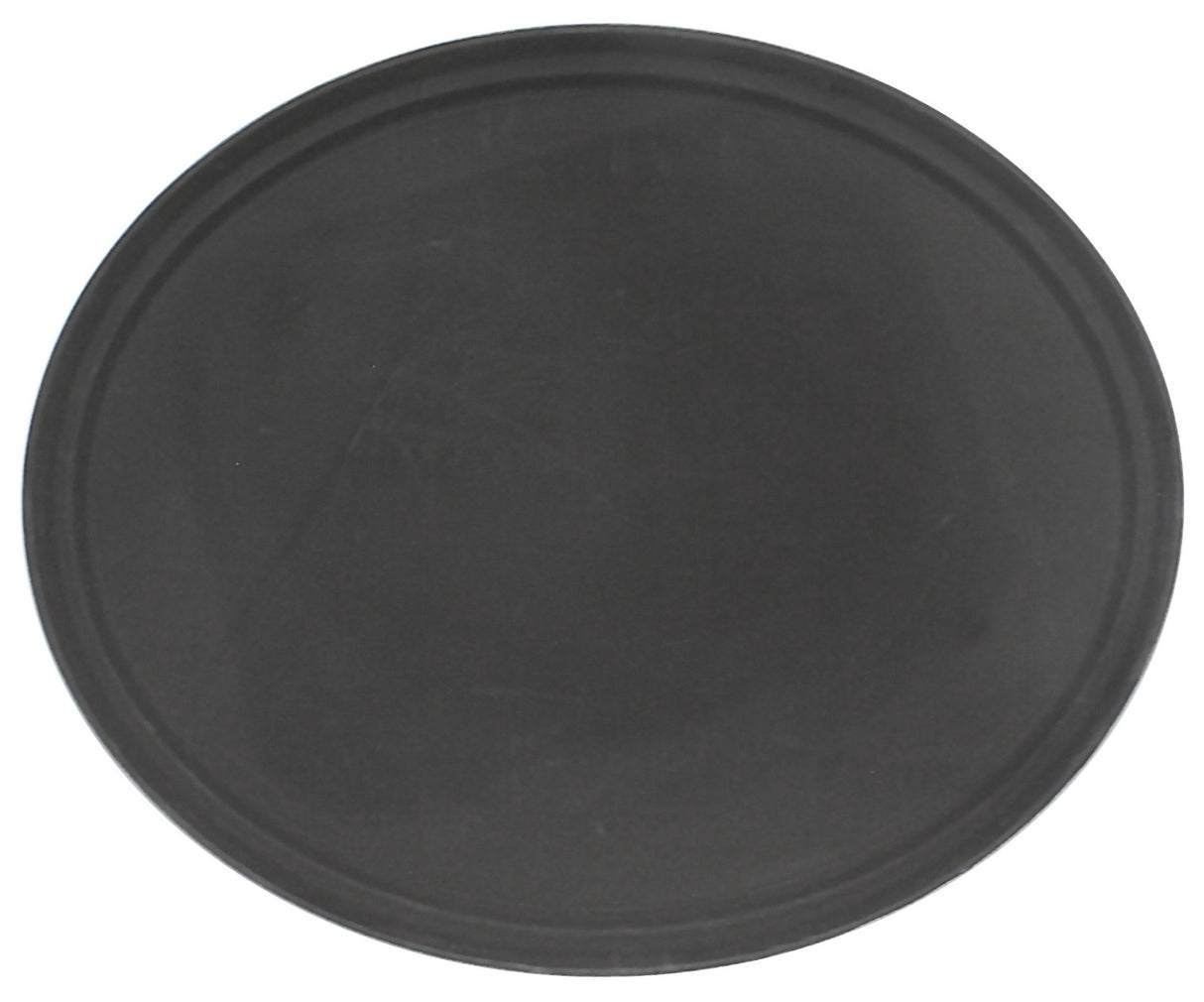 Thunder Group PLST2700BL Rubber Lined Polypropylene Oval Serving Tray 22" x 27" - Black