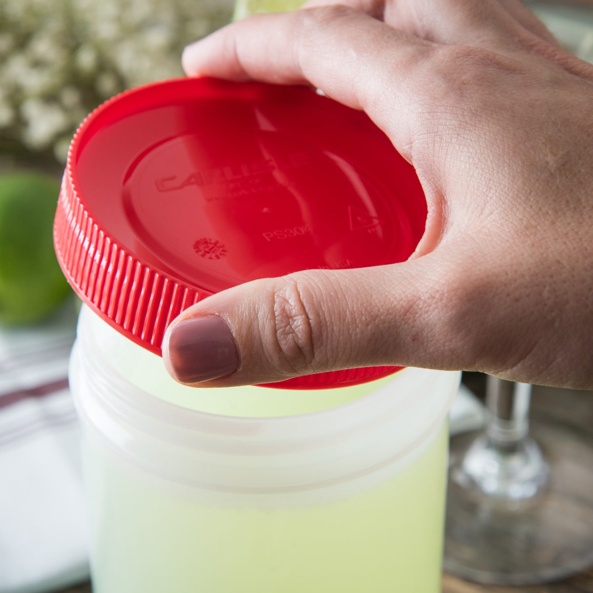 Carlisle PS304AT00 Store 'N Pour Polyethylene Quart Container Cap - Assorted Color