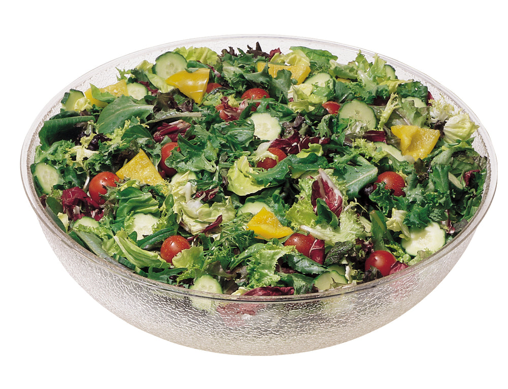 Cambro PSB23176 Camwear Polycarbonate Round Pebbled Serving/Salad Bowl 23" dia. - 40 qt. - Clear