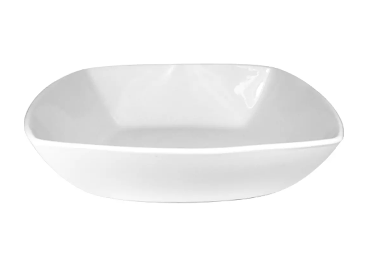 International Tableware QP-33 28 oz Square Quad Bowl - Porcelain, European White