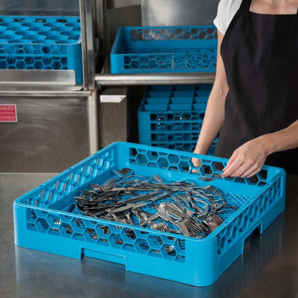 Carlisle RF14 OptiClean Full Size Dishwasher Combination / Flatware Rack - Blue