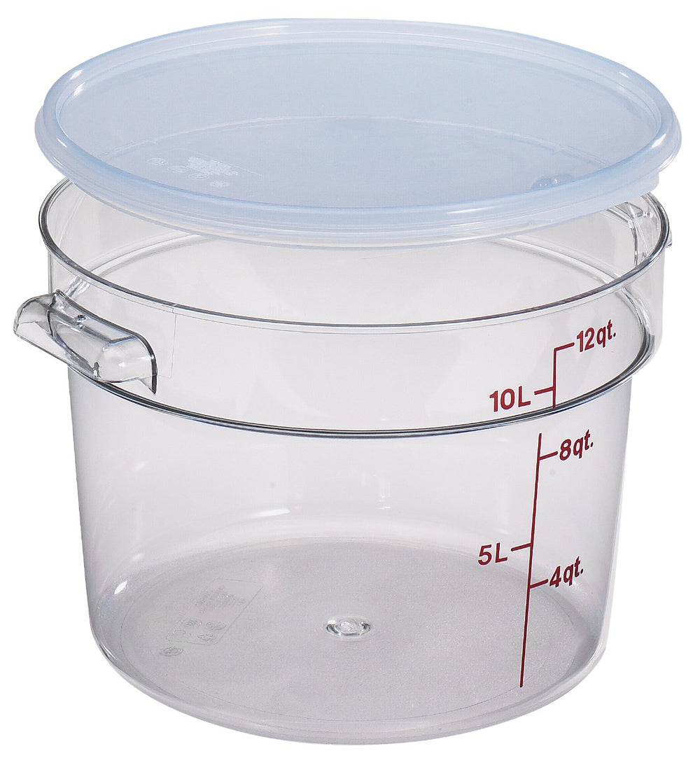 Cambro RFS12SCPP190 Camwear Round Food Storage Container Seal Cover - fits 12, 18 & 22 qt. - Translucent