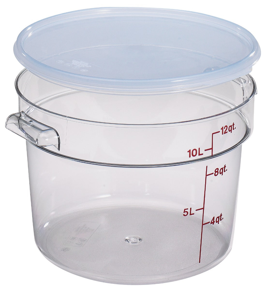 Cambro RFS12SCPP190 Camwear Round Food Storage Container Seal Cover - fits 12, 18 & 22 qt. - Translucent