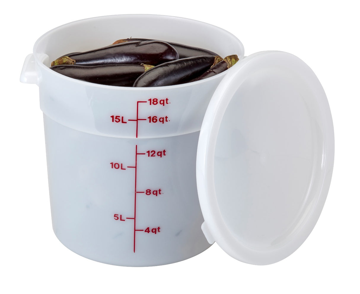 Cambro RFS18148 Food Storage Container, Round, Polyethylene 18 qt.