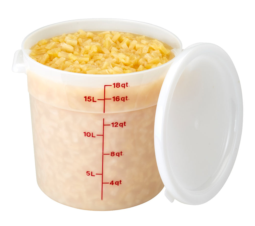 Cambro RFS18148 Food Storage Container, Round, Polyethylene 18 qt.