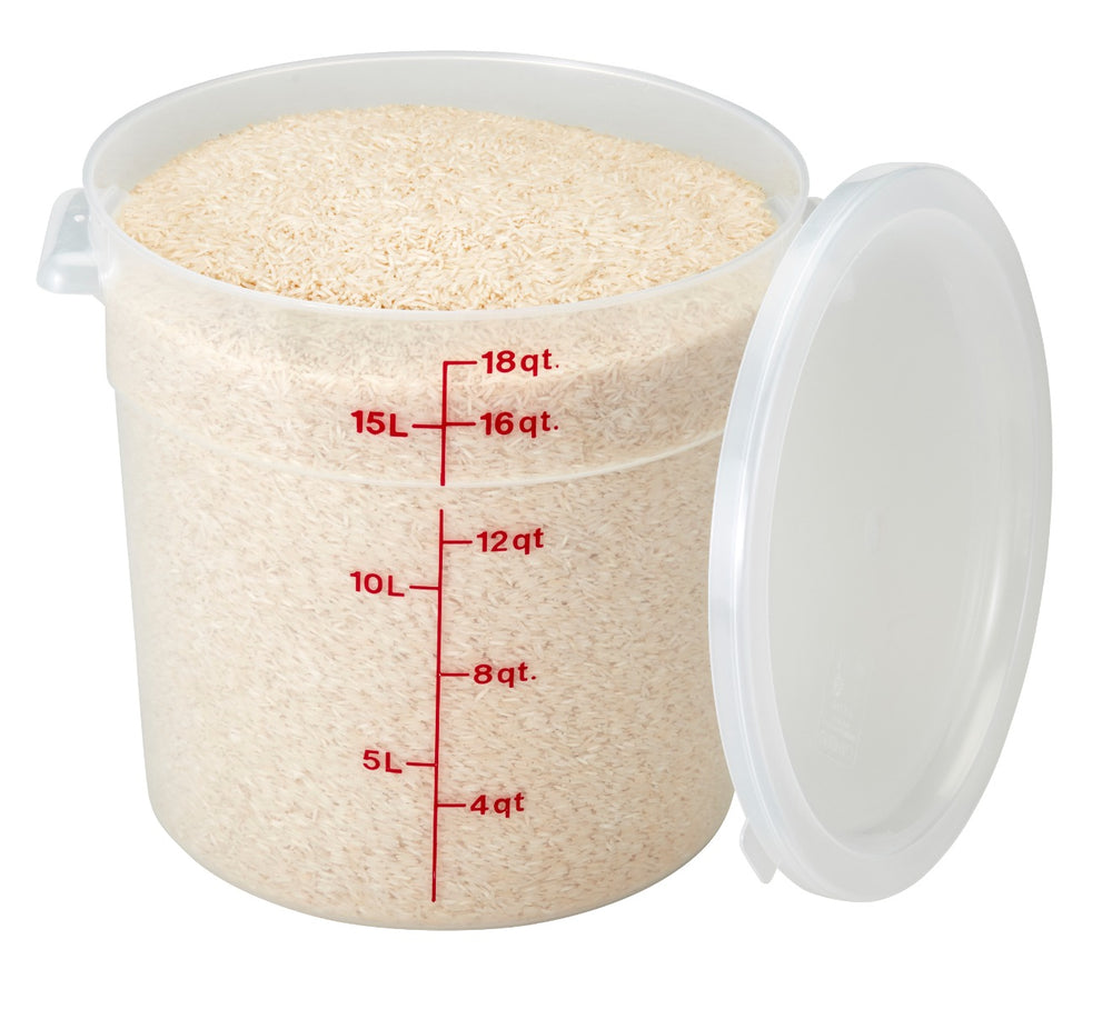 Cambro RFS4148 Poly Round Food Storage Container 4 qt. - Natural White