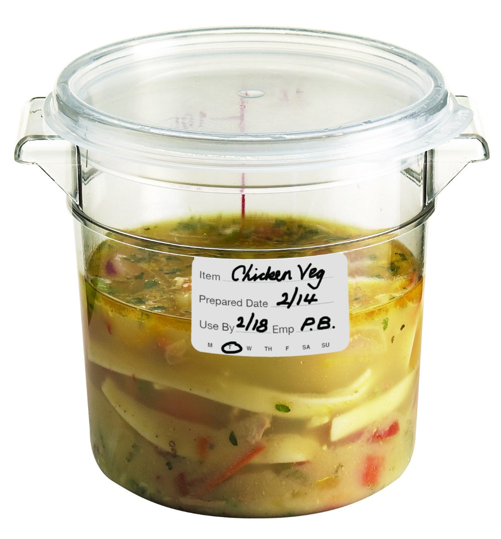 Cambro RFS1SCPP190 Camwear Round Food Storage Container Seal Cover - fits 1 qt. - Translucent