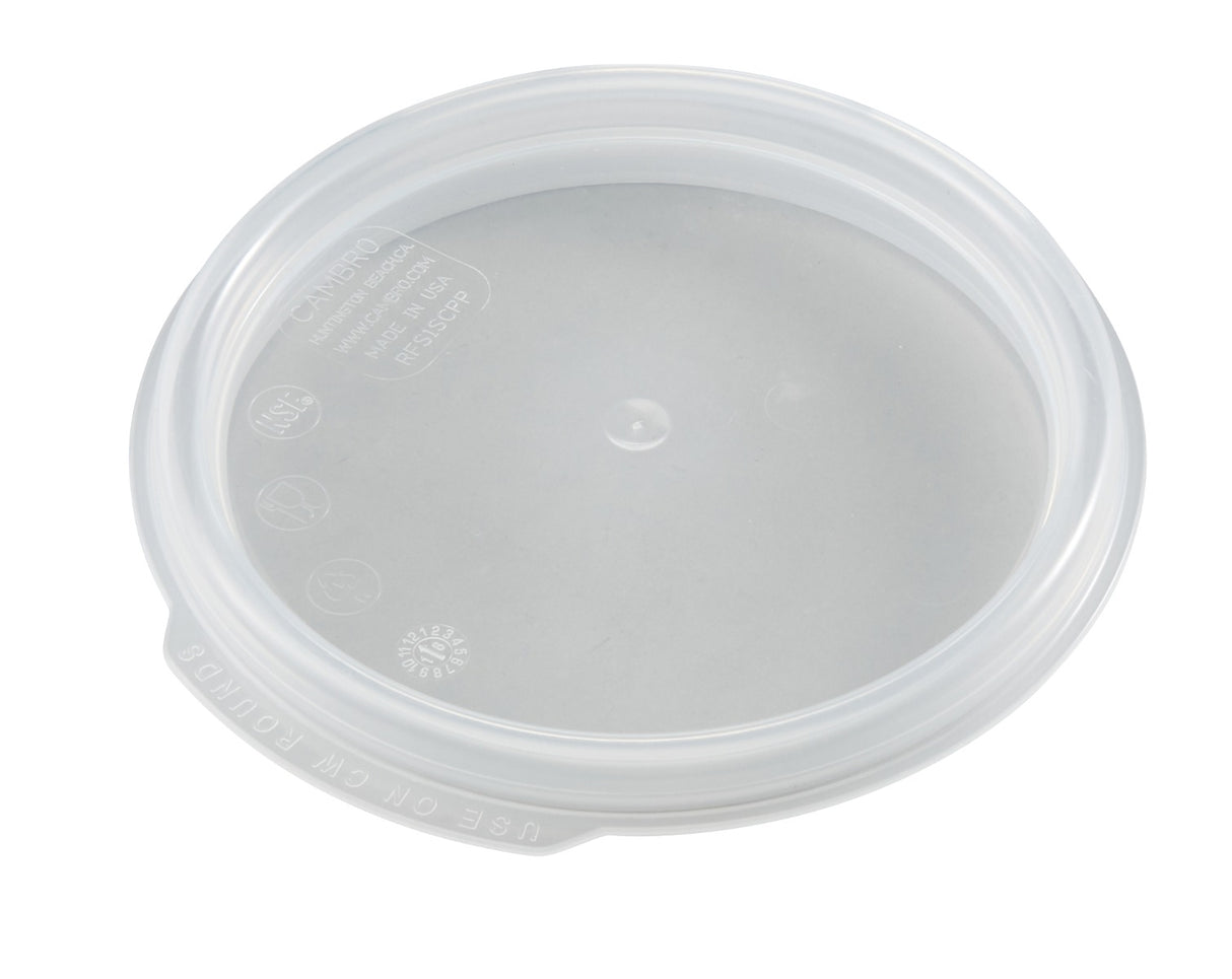 Cambro RFS1SCPP190 Camwear Round Food Storage Container Seal Cover - fits 1 qt. - Translucent