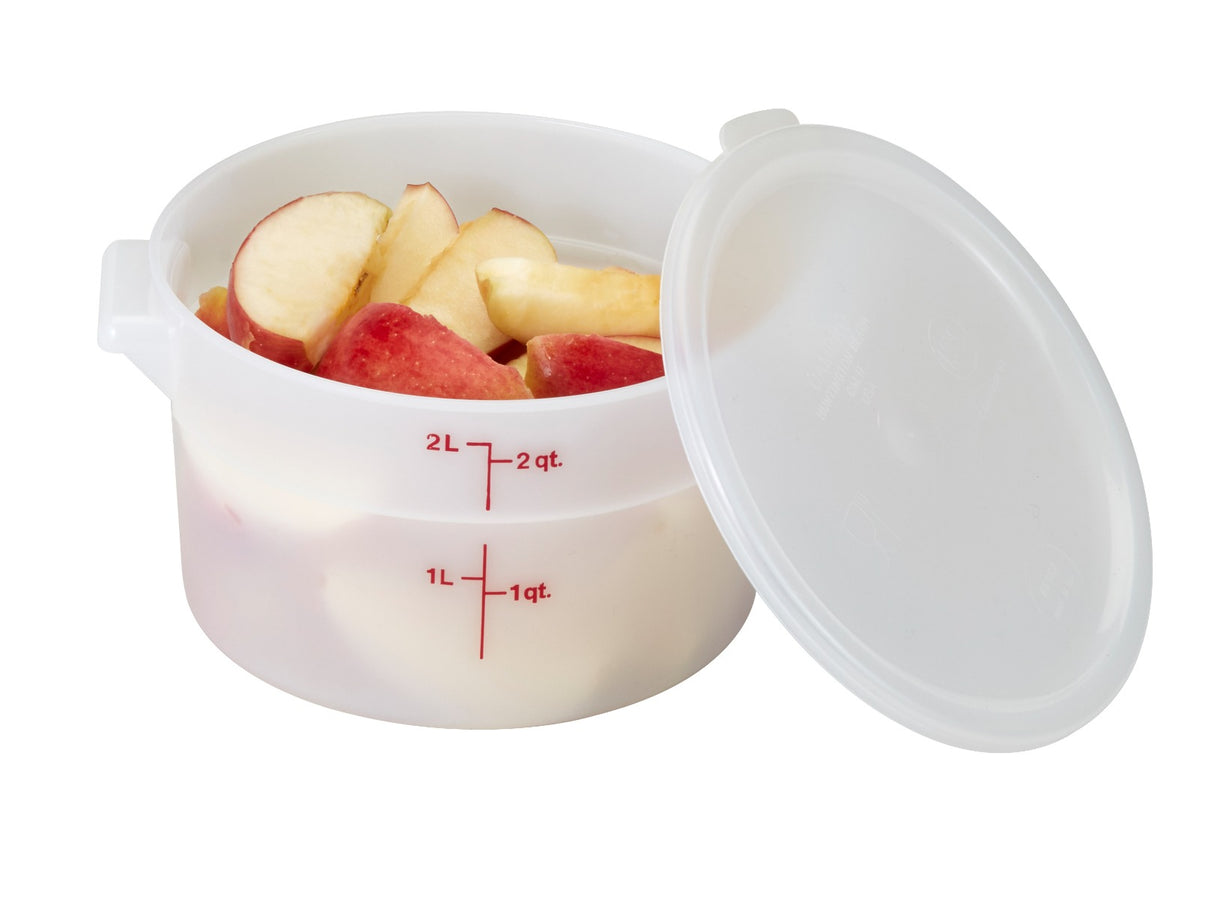 Cambro RFS2148 Food Storage Container, Round, Polyethylene 2 qt.