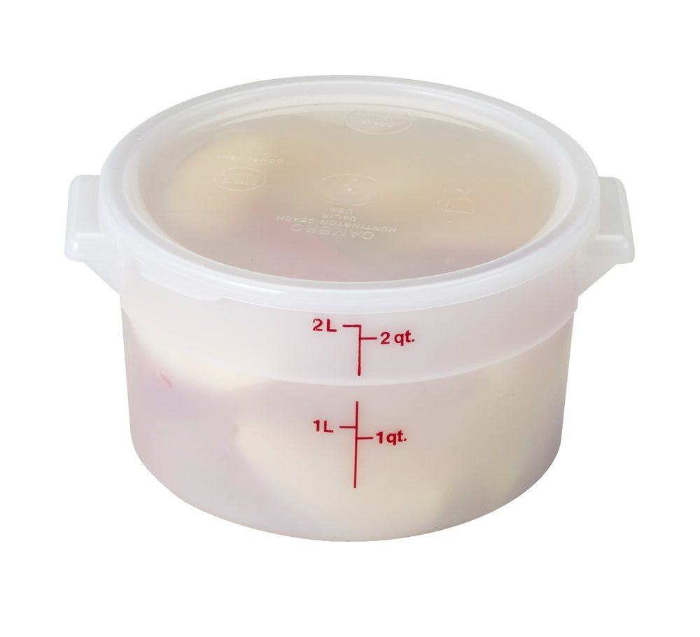 Cambro RFS2148 Food Storage Container, Round, Polyethylene 2 qt.