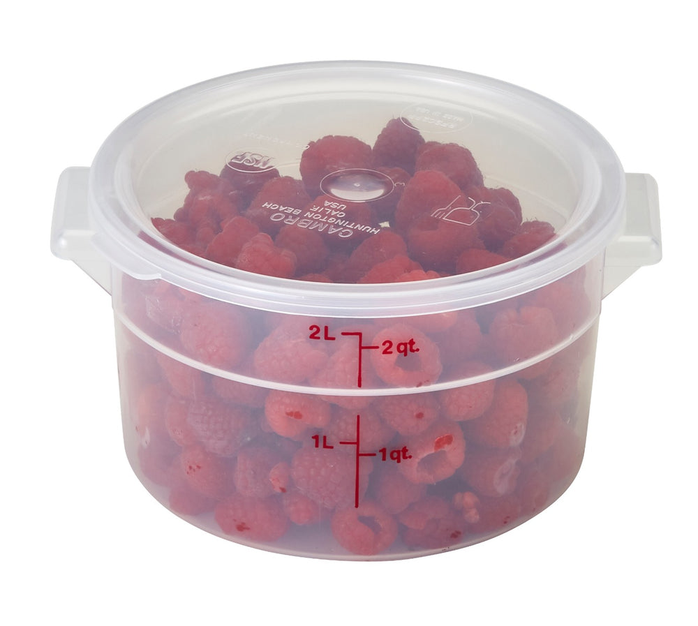 Cambro RFS2PP190 Food Storage Container, Round, Polypropylene 2 qt.