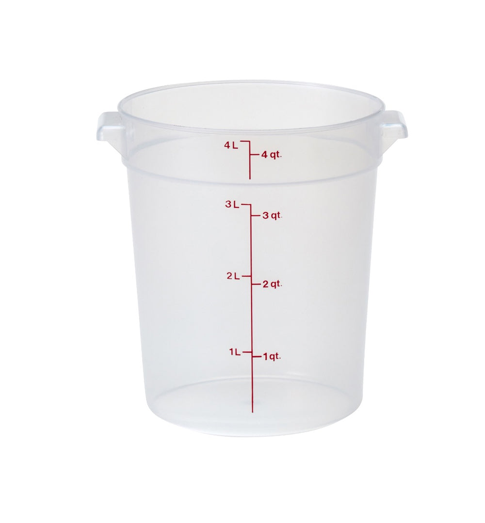 Cambro RFS4PP190 Plastic Round Food Container 4 Qt. - Ttranslucent