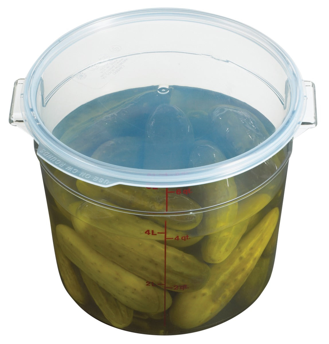 Cambro RFS6SCPP190 Camwear Round Food Storage Container Seal Cover - fits 6 & 8 qt. - Translucent