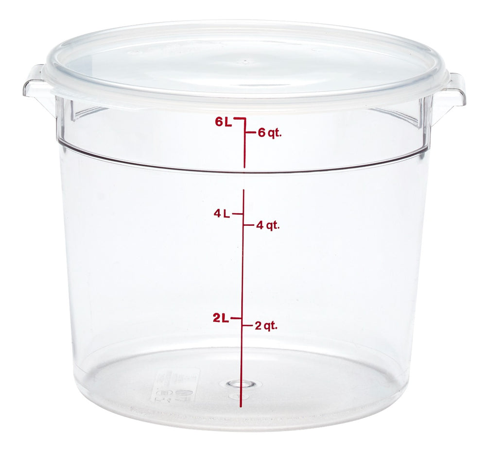 Cambro RFS6SCPP190 Camwear Round Food Storage Container Seal Cover - fits 6 & 8 qt. - Translucent