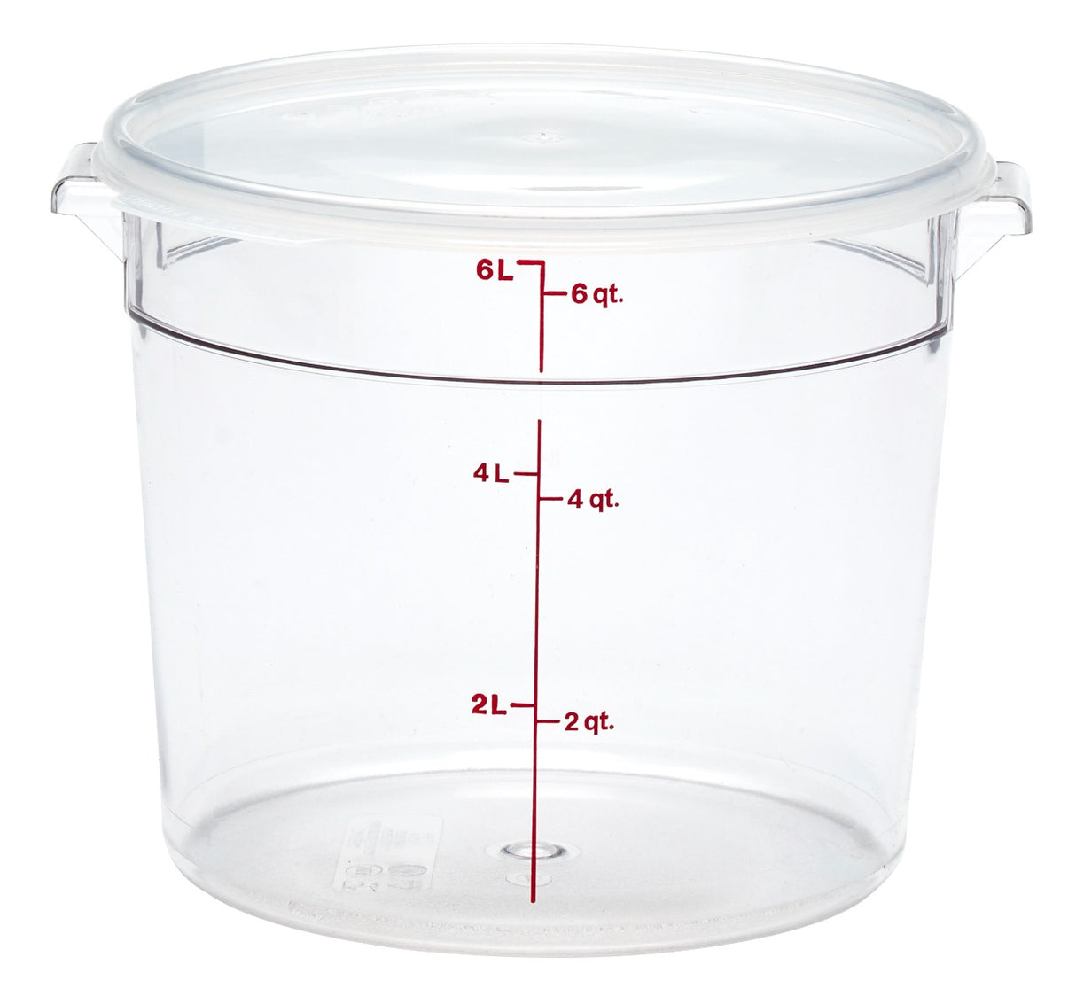 Cambro RFS6SCPP190 Camwear Round Food Storage Container Seal Cover - fits 6 & 8 qt. - Translucent