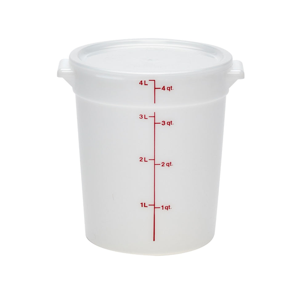 Cambro RFSC2148 Round Food Storage Container Cover - fits 2 & 4 qt. - Natural White