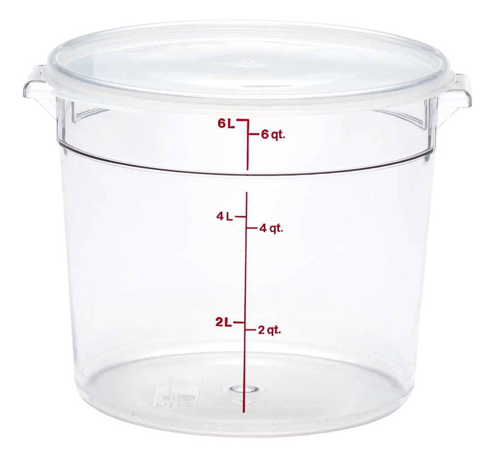 Cambro RFSCW6135 Food Storage Container, Round, Camwear 6 qt.