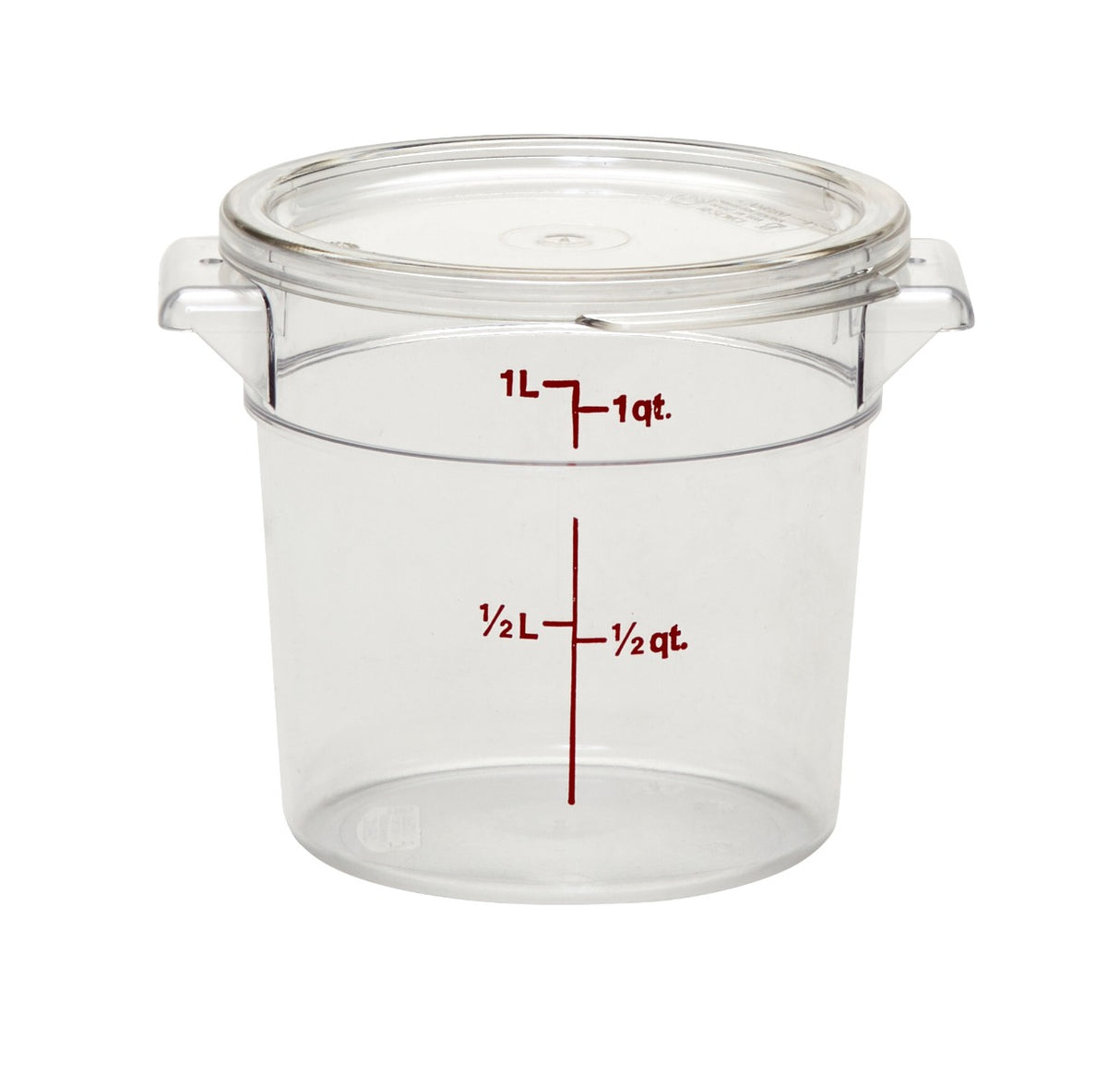 Cambro RFSCWC1135 Camwear Round Food Storage Container Seal Cover - fits 1 qt. - Clear