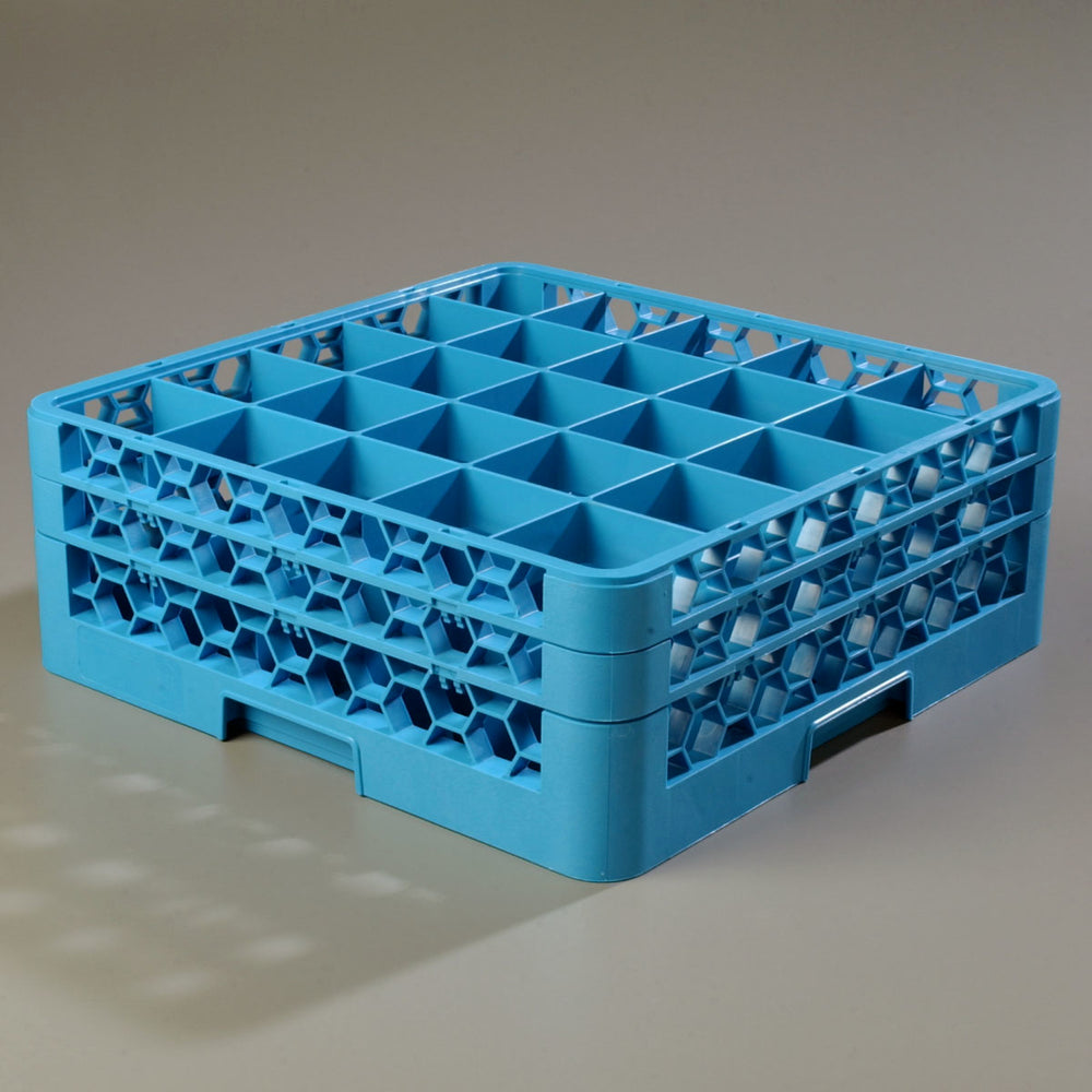 Carlisle RG25-214 OptiClean 25-Compartment Dishwasher Glass Rack - Blue