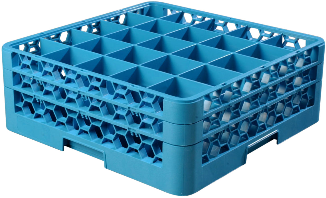 Carlisle RG25-214 OptiClean 25-Compartment Dishwasher Glass Rack - Blue