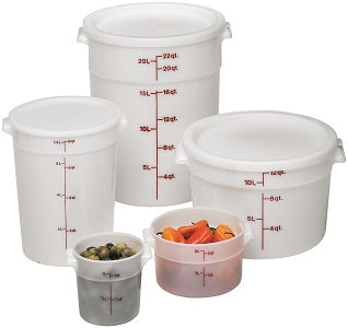 Cambro RFS4148 Poly Round Food Storage Container 4 qt. - Natural White