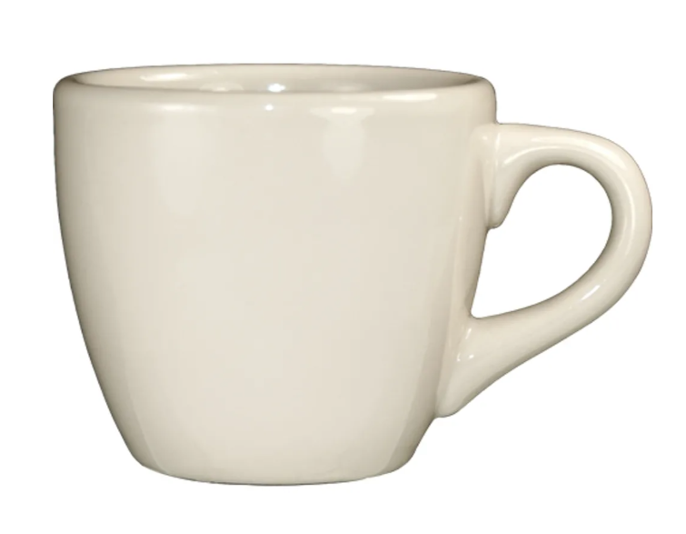 International Tableware RO-35 3 1/2 oz Roma A.D. Cup - Ceramic, American White