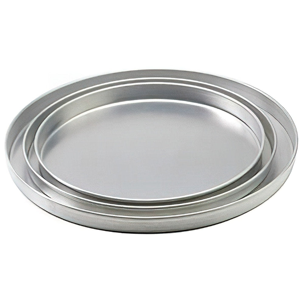 Royal Industries ROY DP 14 2 Aluminum Straight Sided Pizza Pan 14" Dia x 2" Deep