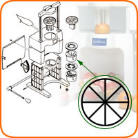 Sunkist S-29B Blade Cup with Cover for 8-Wedge Commercial or Pro Sectionizer