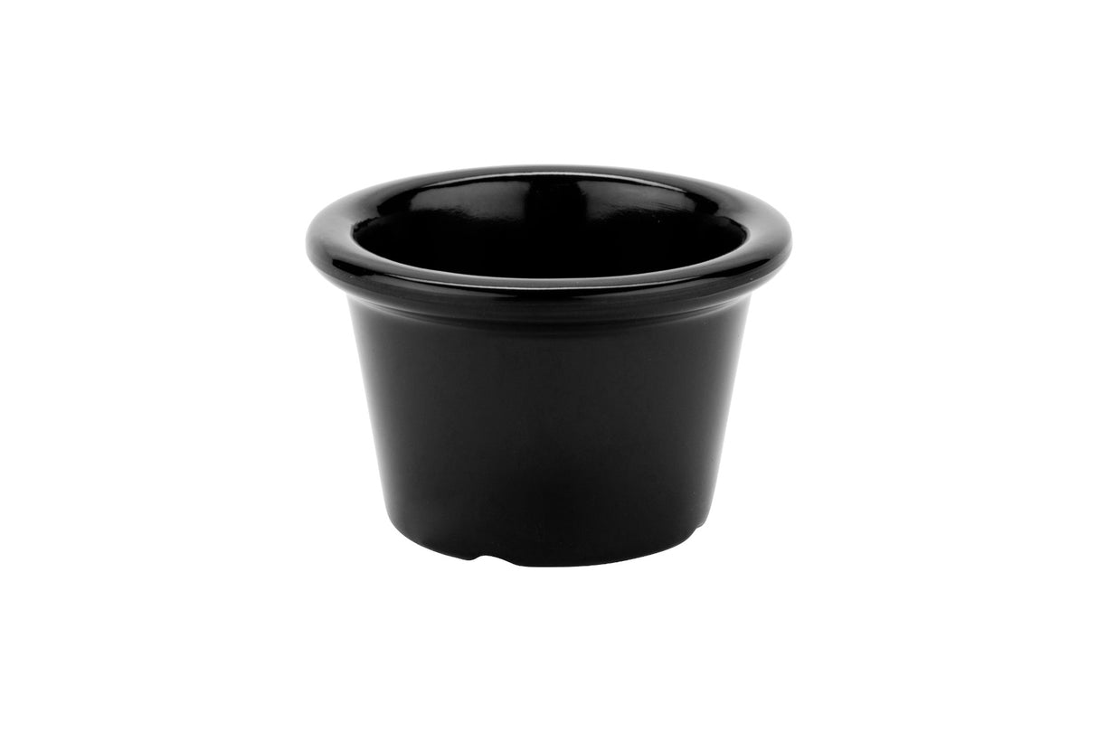 GET S-610-BK Melamine Smooth Ramekin 1.5 oz. - Black - 48/Case