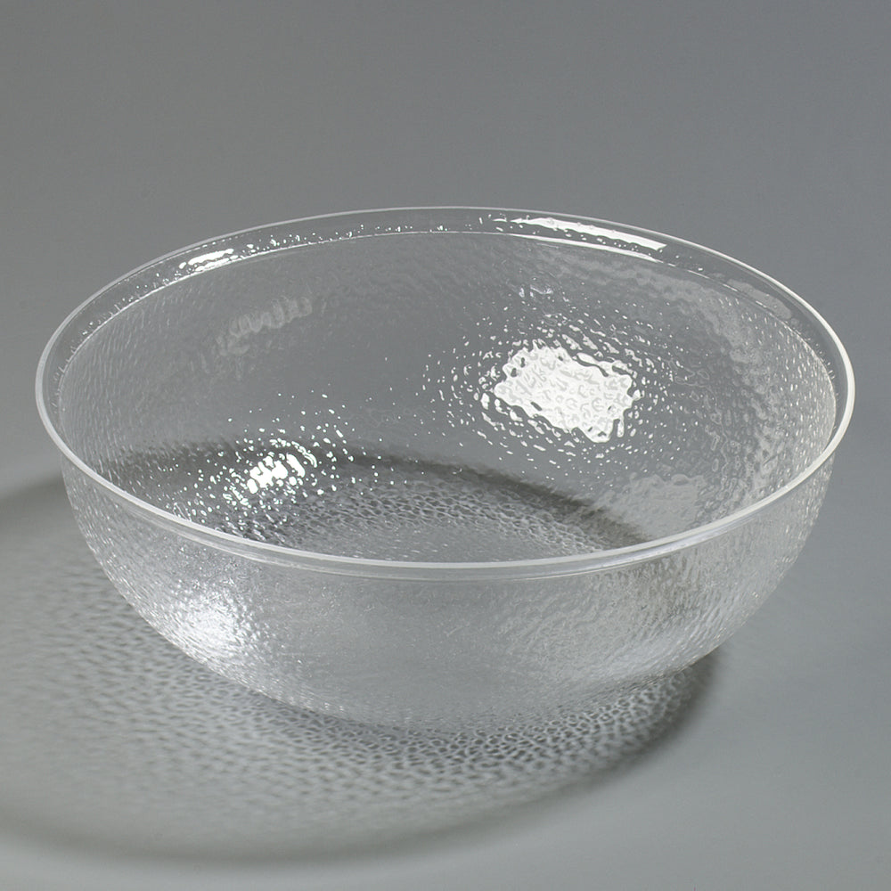 Carlisle SB7807 Round Acrylic Pebbled Salad Bowl 18" - 15 qt. - clear