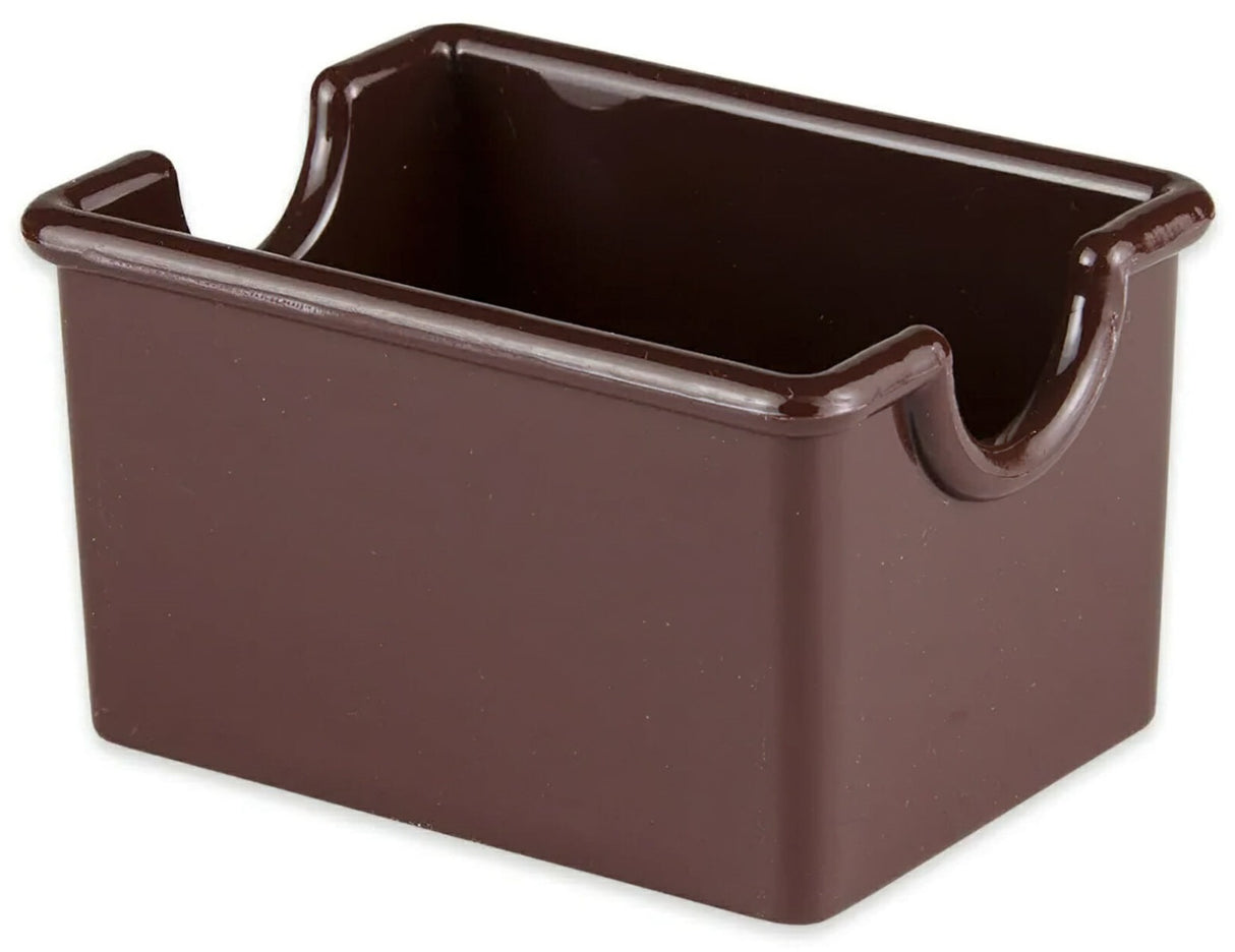 GET SC-66-BR Plastic Sugar Packet Holder / Sugar Caddy 3-1/2" x 2-1/2" x 2"H - Brown - 24/Case