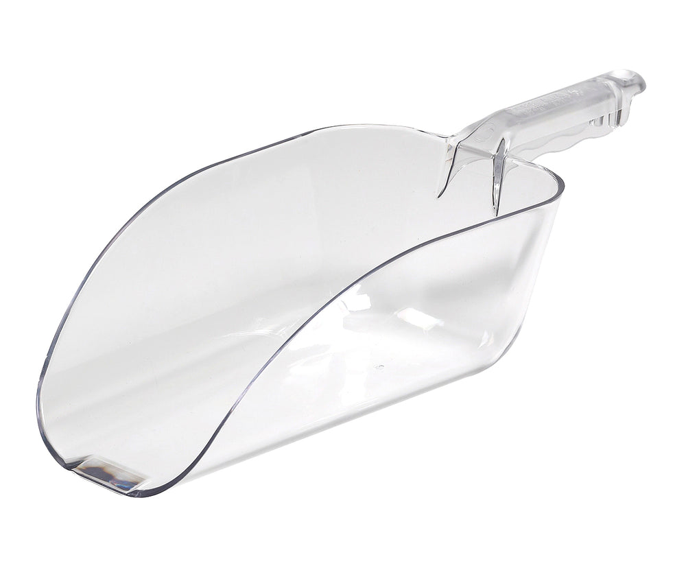 Cambro SCP64CW135 Camwear Polycarbonate Flat Bottom Scoop 64 oz. - Clear