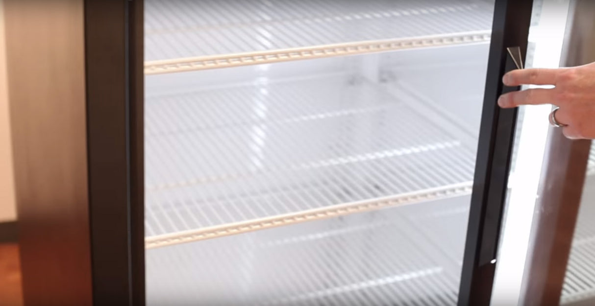 True GDM-47-HC-LD Black 2 Glass Slide Door Refrigerated Merchandiser 54" - 47 Cu. Ft.- 115v