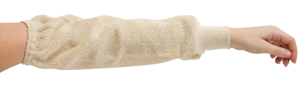 San Jamar SLWT16 Heat Resistant Terry Sleeve 18" - Natural