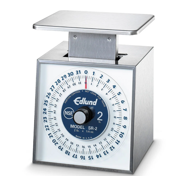 Edlund SR-1 Rotating Dial Portion Vertical Face Scale, 16 oz x 1/8 oz