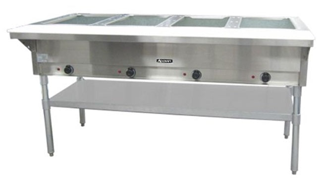 Adcraft ST-240/4 4-Well Electric Steam Table with Cutting Board 63-3/4" - 240v