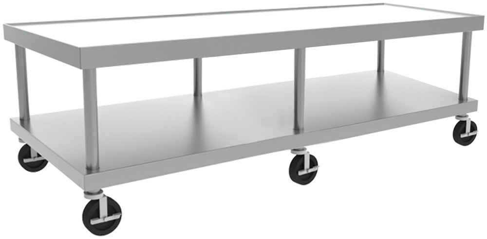 Vulcan STAND/C-72 Stainless Steel Equipment Stand with Marine Edge, Undershelf and 5" Casters 73" x 30" x 24"H