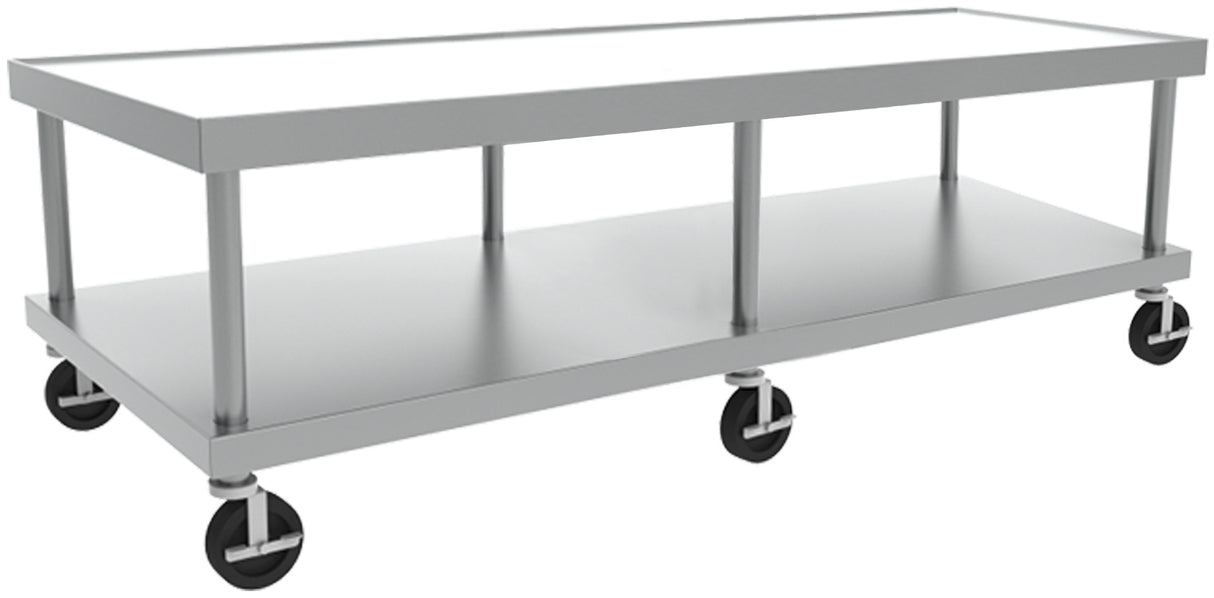 Vulcan STAND/C-72 Stainless Steel Equipment Stand with Marine Edge, Undershelf and 5" Casters 73" x 30" x 24"H