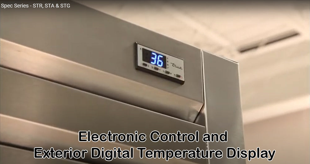 True STR1DT-2HS-HC Spec Series 1-Section 2 Solid Half Door Dual Temp Reach-In Refrigerator / Freezer 27" - 115v