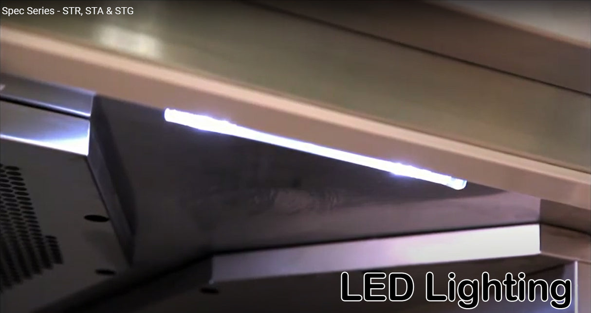 True STR1DT-2HS-HC Spec Series 1-Section 2 Solid Half Door Dual Temp Reach-In Refrigerator / Freezer 27" - 115v